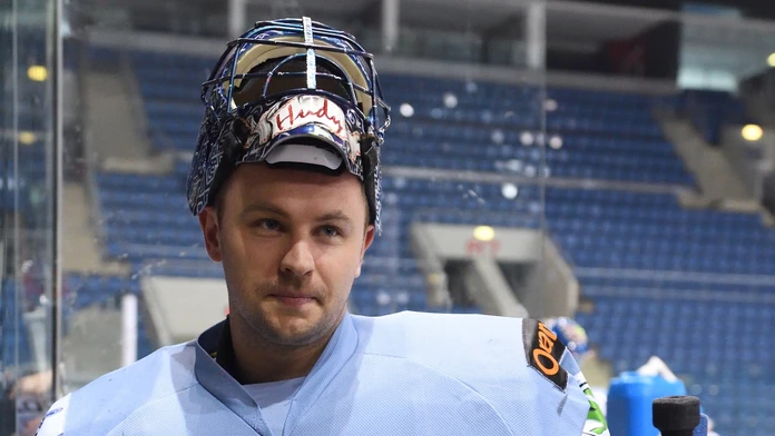 Július Hudáček počas  tréningu v prvej časti prípravy pred turnajmi Euro Hockey Challenge..