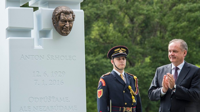 Prezident Andrej Kiska počas slávnostného odhalenia Pomníka Antona Srholca.