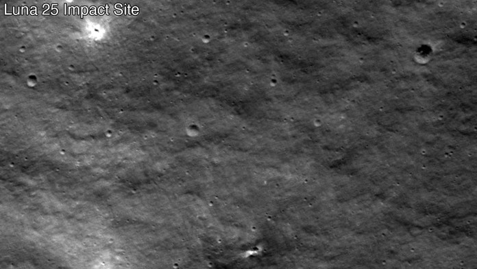 NASA ukázala miesto, kde stroskotala ruská lunárna sonda. Veľkosť krátera naznačuje silný náraz