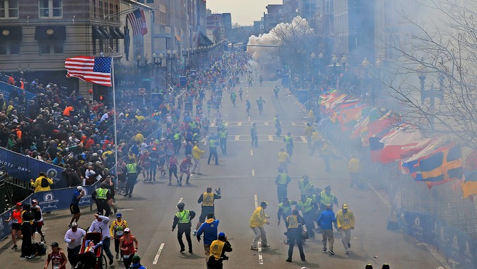 Explózia na bostonskom maratóne v roku 2013.