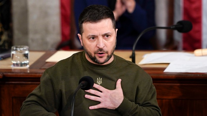 Na snímke ukrajinský prezident Volodymyr Zelenskyj.