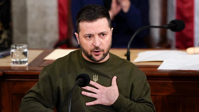 Na snímke ukrajinský prezident Volodymyr Zelenskyj.