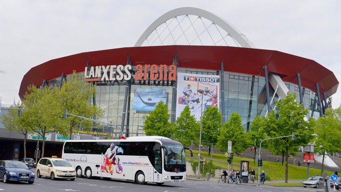 Na snímke kolínska Lanxess Arena - dejisko 81. majstrovstiev sveta v ľadovom hokeji.