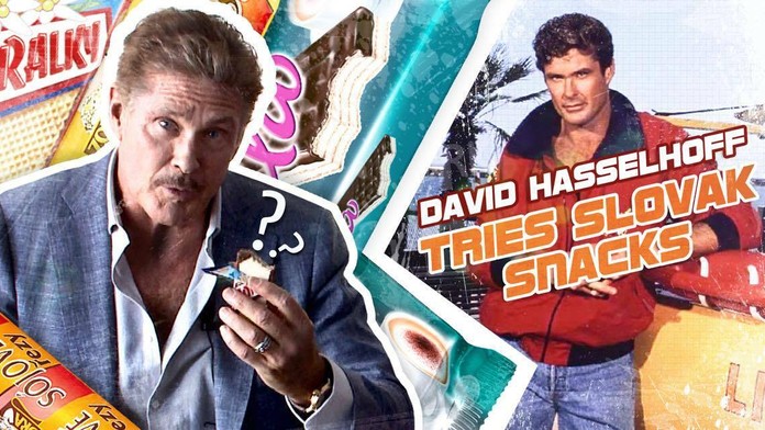 David Hasselhoff ochutnal slovenské sladkosti. Nad jednou z nich len krútil hlavou