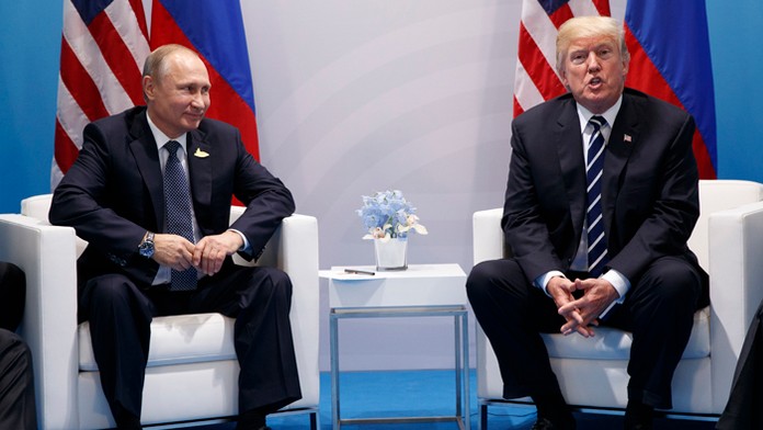 Prezident Vladimír Putin a Donald Trump.