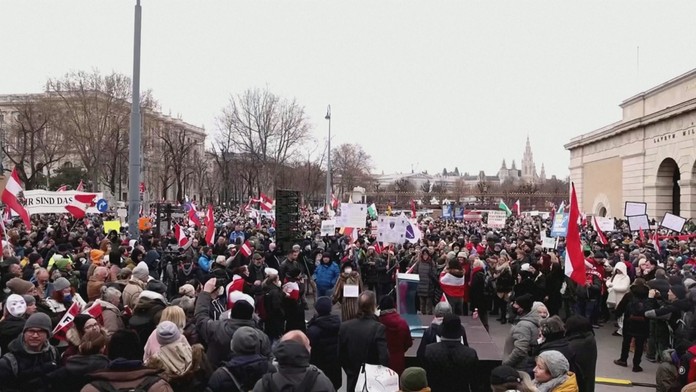 Protest vo Viedni.