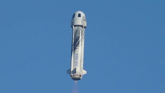 Vesmírna loď Blue origin.