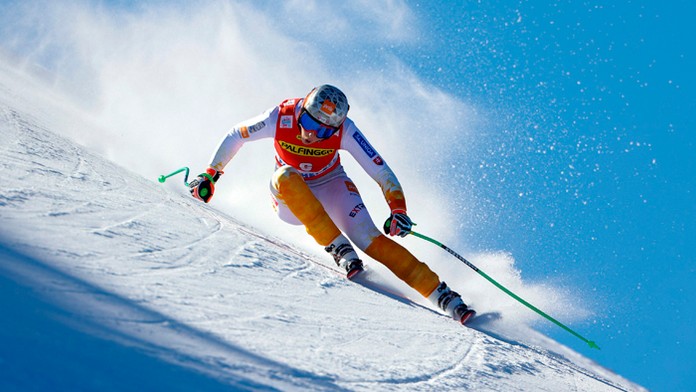 Petra Vlhová počas zjazdu Svetového pohára alpských lyžiarok v rakúskom Zauchensee.