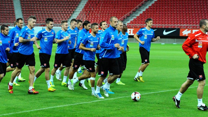 Tréning pred zápasom s Gréckom