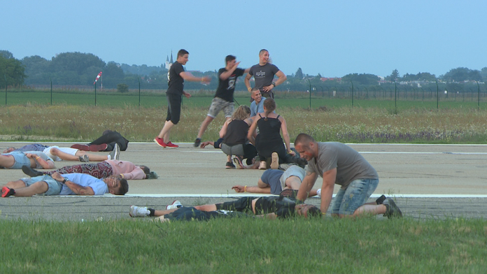 Cvičenie na letisku v Bratislave