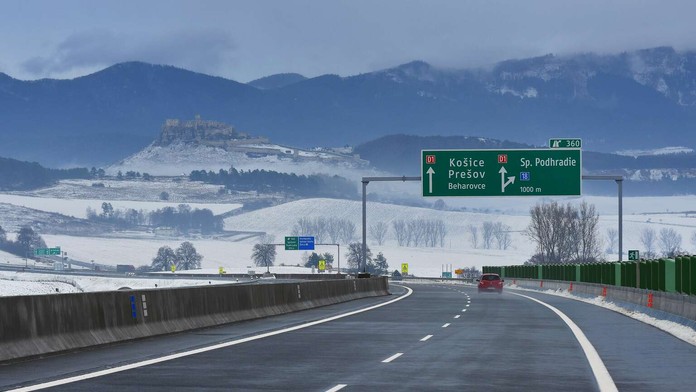 Na snímke pohľad na novootvorený diaľničný úsek D1 Jánovce - Jablonov