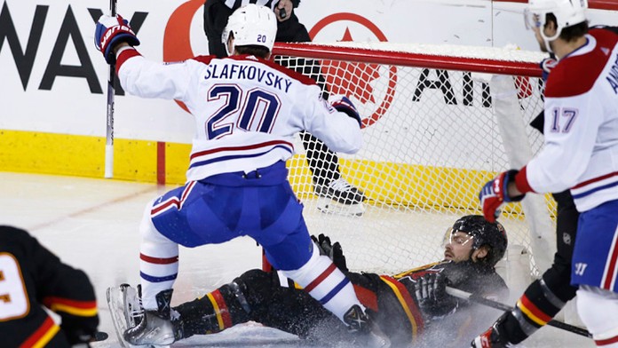 Slafkovský prispel gólom k triumfu Montrealu v Calgary.