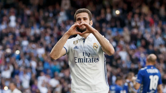Gólová radosť Nacha z Realu Madrid.
