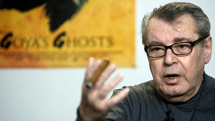 Miloš Forman na archívnej snímke z roku 2007 rozpráva o filme Goyove prízraky.