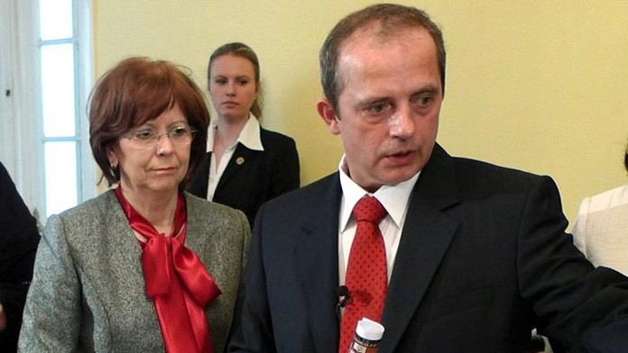 Na snímke Juraj Migaš a manželka exprezidenta SR Silvia Gašparovičová.
