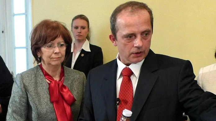 Na snímke Juraj Migaš a manželka exprezidenta SR Silvia Gašparovičová.