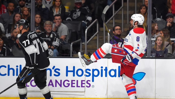 Kapitán Washingtonu Capitals Rus Alex Ovečkin 