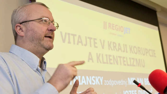 Na snímke majiteľ firmy RegioJet Radim Jančura