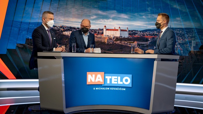 Na telo s Petrom Pellegrinim a Richardom Sulíkom.