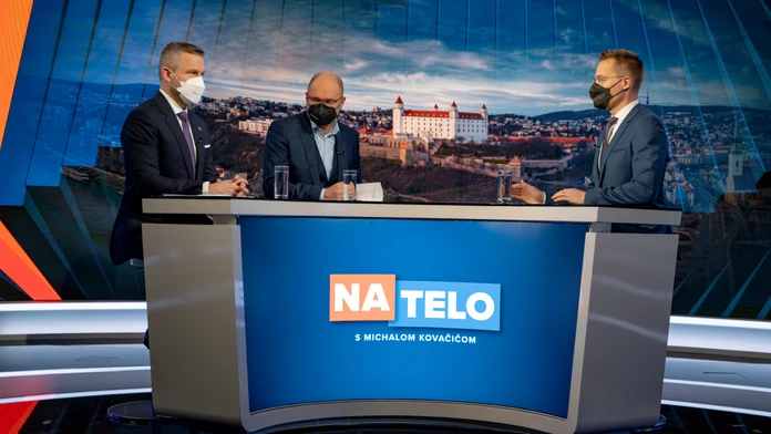 Na telo s Petrom Pellegrinim a Richardom Sulíkom.