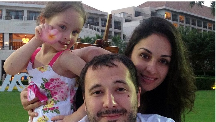 Roman Selezňov s rodinou.