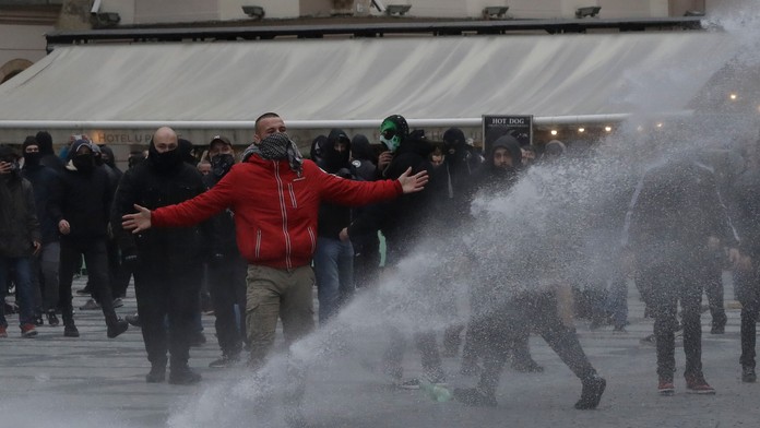 Protest v Prahe.