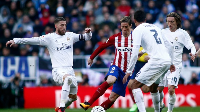 Hráči Realu Madrid a Atletica Madrid