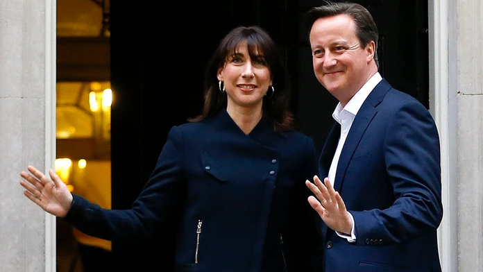 David Cameron s manželkou.