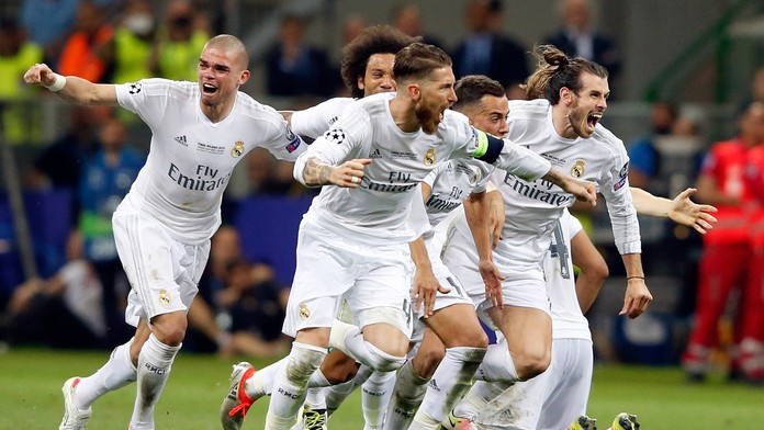 Radosť Realu Madrid po zisku titulu Ligy majstrov.