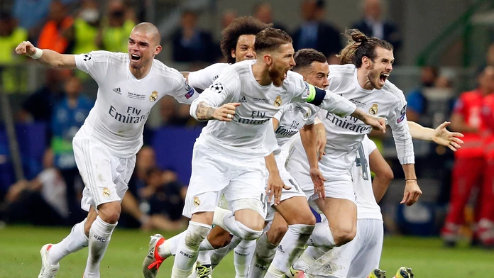 Radosť Realu Madrid po zisku titulu Ligy majstrov.