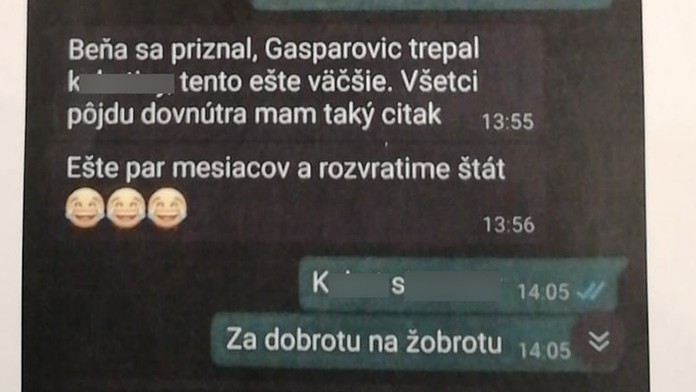 Komunikácia medzi policajtmi.