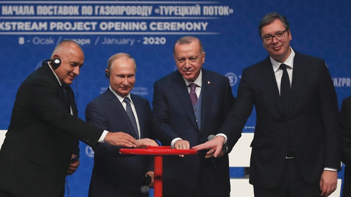 Otvorenie plynovodu TurkStream.