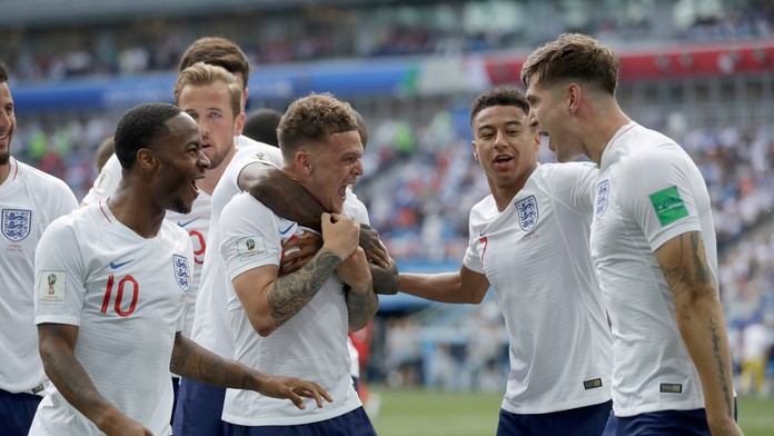 Anglická radosť z prvého gólu proti Paname.