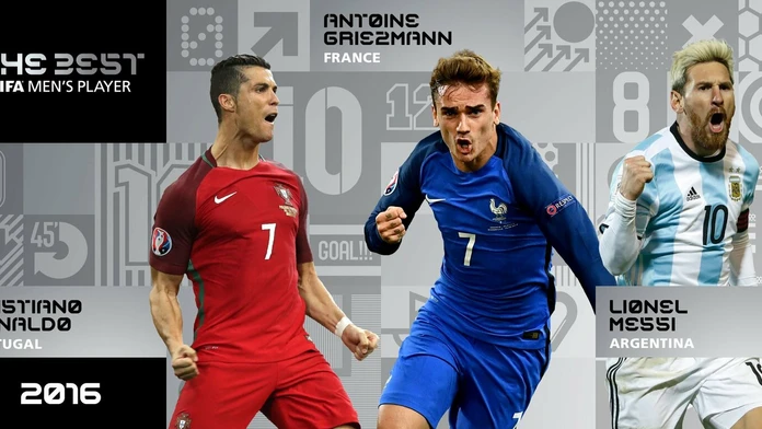 Futbalistom roka 2016 v ankete FIFA sa stane jeden z trojice Cristiano Ronaldo, Lionel Messi, Antoine Griezmann.