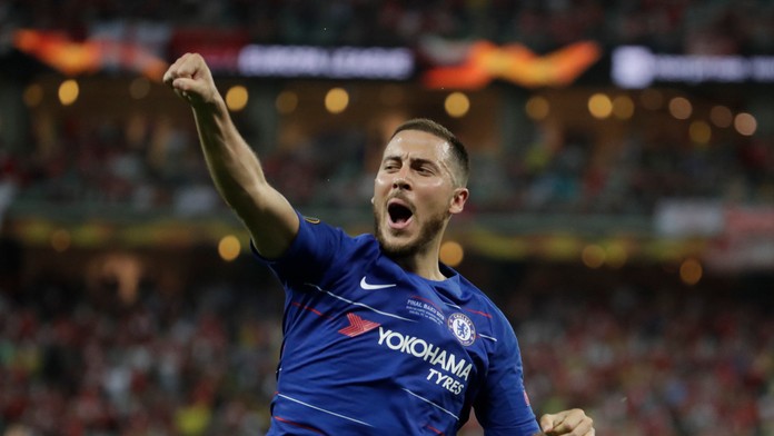 Olivier Giroud z Chelsea vo finále Európskej ligy UEFA proti Arsenalu.
