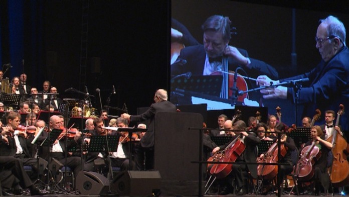 Ennio Morricone na koncerte v Bratislave.