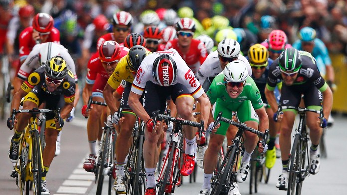 Mark Cavendish (v zelenom) zvíťazil