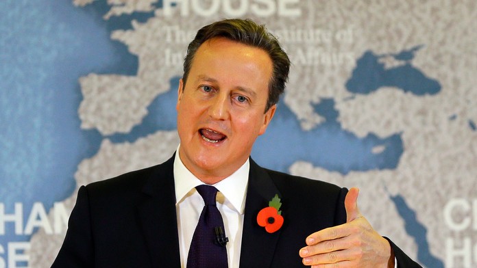Britský premiér David Cameron rečnil v Londýne.