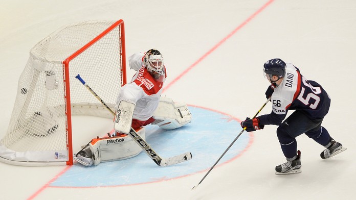 Marko Daňo premieňa rozhodujúci samostatný nájazd proti Dánsku.