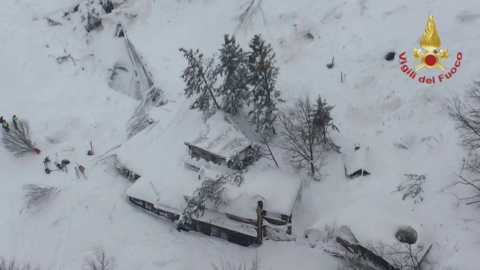 Hotel bol úplne zdevastovaný.