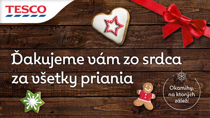 TESCO ďakuje za všetky priania.