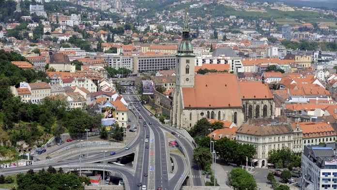 Pohľad na Bratislavu.