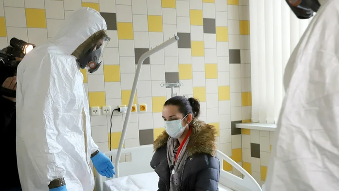 Preventívne cvičenie v nemocnici v Banskej Bystrici.