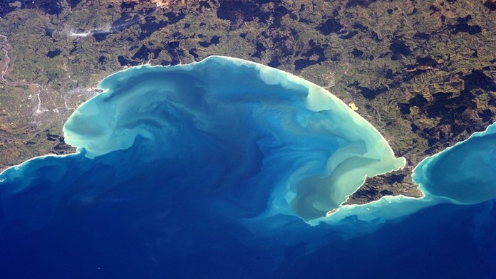 Nový Zéland z vesmíru.