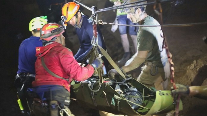 Fotografia zo záchrannej akcie thajských chlapcov