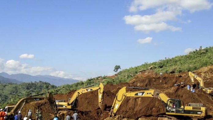 Baňa na jadeit v Mjanmarsku.