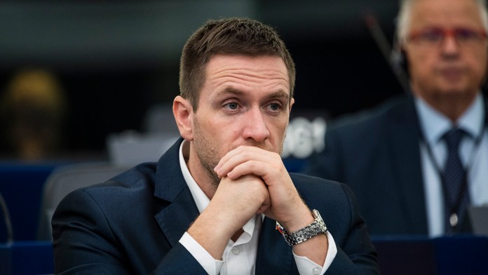 Na snímke predseda hnutia Republika Milan Uhrík.