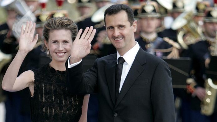 Sýrsky prezident Bašar Asad s manželkou Asmou.