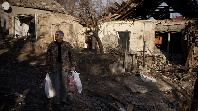 Ruský útok v Kyjeve.