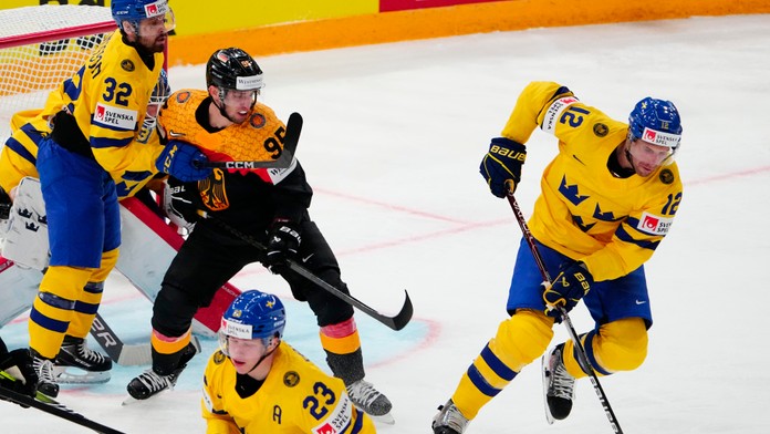 Momentka zo zápasu Švédsko - Nemecko